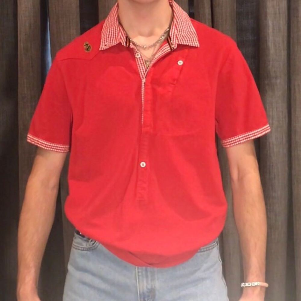Red & Gingham Polo